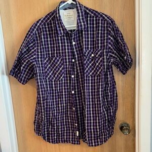 Original Weatherproof Vintage Men's Purple Checkered Shirt